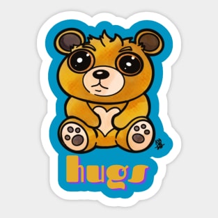 Kawaii Teddy Bear -  Hugs Sticker